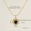 Necklace 316L Stainless Steel 18K Gold Plated Light Luxury Geometric Inlaid Zircon Sshaped Pendant For Women