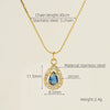 Necklace 316L Stainless Steel 18K Gold Plated Light Luxury Geometric Inlaid Zircon Sshaped Pendant For Women