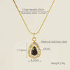 Necklace 316L Stainless Steel 18K Gold Plated Light Luxury Geometric Inlaid Zircon Sshaped Pendant For Women