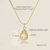 Necklace 316L Stainless Steel 18K Gold Plated Light Luxury Geometric Inlaid Zircon Sshaped Pendant For Women