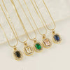 Necklace 316L Stainless Steel 18K Gold Plated Light Luxury Geometric Inlaid Zircon Sshaped Pendant For Women
