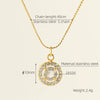 Necklace 316L Stainless Steel 18K Gold Plated Light Luxury Geometric Inlaid Zircon Sshaped Pendant For Women