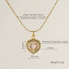 Necklace 316L Stainless Steel 18K Gold Plated Light Luxury Geometric Inlaid Zircon Sshaped Pendant For Women