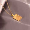 Necklace Titanium Steel 18K Gold Plated Ushaped Geometric Animal Zodiac Embossed
