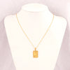 Necklace Titanium Steel 18K Gold Plated Ushaped Geometric Animal Zodiac Embossed