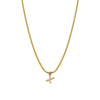 Necklace Titanium Steel Letter Pattern Diamond Pendant Snake Bone Chain French Retro Style
