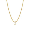 Necklace Titanium Steel Letter Pattern Diamond Pendant Snake Bone Chain French Retro Style