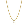 Necklace Titanium Steel Letter Pattern Diamond Pendant Snake Bone Chain French Retro Style