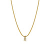 Necklace Titanium Steel Letter Pattern Diamond Pendant Snake Bone Chain French Retro Style