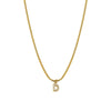 Necklace Titanium Steel Letter Pattern Diamond Pendant Snake Bone Chain French Retro Style
