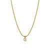 Necklace Titanium Steel Letter Pattern Diamond Pendant Snake Bone Chain French Retro Style