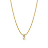 Necklace Titanium Steel Letter Pattern Diamond Pendant Snake Bone Chain French Retro Style