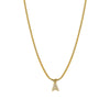Necklace Titanium Steel Letter Pattern Diamond Pendant Snake Bone Chain French Retro Style