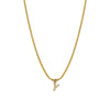 Necklace Titanium Steel Letter Pattern Diamond Pendant Snake Bone Chain French Retro Style