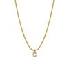 Necklace Titanium Steel Letter Pattern Diamond Pendant Snake Bone Chain French Retro Style