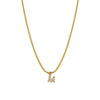 Necklace Titanium Steel Letter Pattern Diamond Pendant Snake Bone Chain French Retro Style