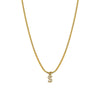 Necklace Titanium Steel Letter Pattern Diamond Pendant Snake Bone Chain French Retro Style