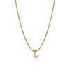 Necklace Titanium Steel Letter Pattern Diamond Pendant Snake Bone Chain French Retro Style