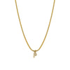 Necklace Titanium Steel Letter Pattern Diamond Pendant Snake Bone Chain French Retro Style