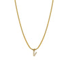 Necklace Titanium Steel Letter Pattern Diamond Pendant Snake Bone Chain French Retro Style