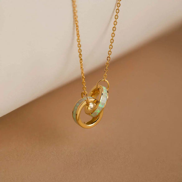Necklace Titanium Steel Light Luxury Geometric Box Chain Asymmetric Stitching Electroplating