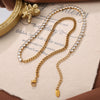 Necklace 316L Stainless Steel Light Luxury Geometric Electroplating For Women