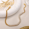 Necklace 316L Stainless Steel Light Luxury Geometric Electroplating For Women