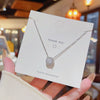 Necklace Titanium Steel Light Luxury Geometry Square Diamond Inlaid Zircon Cross Chain Women's Accessory