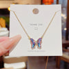 Necklace Titanium Steel Light Luxury Geometry Square Diamond Inlaid Zircon Cross Chain Women's Accessory