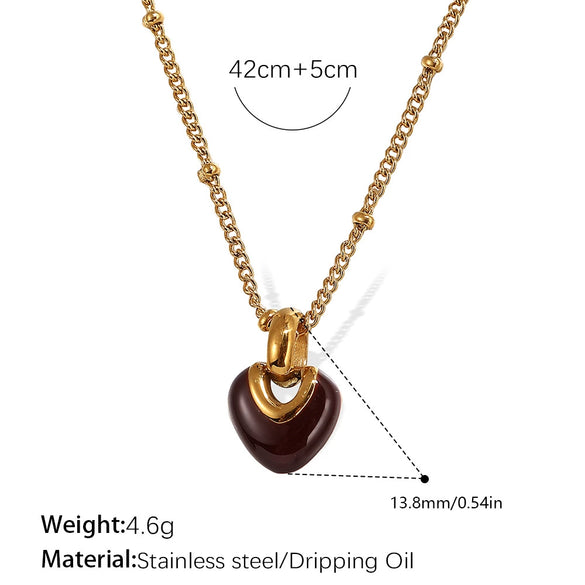 Necklace 316L Stainless Steel Love Pendant Electroplating Women's Light Luxury Design