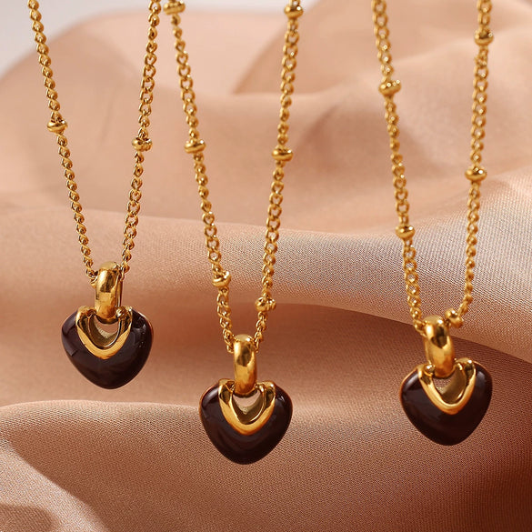 Necklace 316L Stainless Steel Love Pendant Electroplating Women's Light Luxury Design