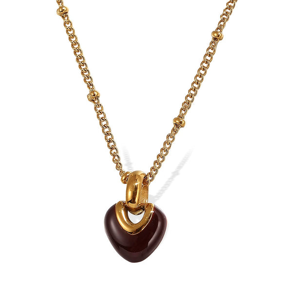 Necklace 316L Stainless Steel Love Pendant Electroplating Women's Light Luxury Design