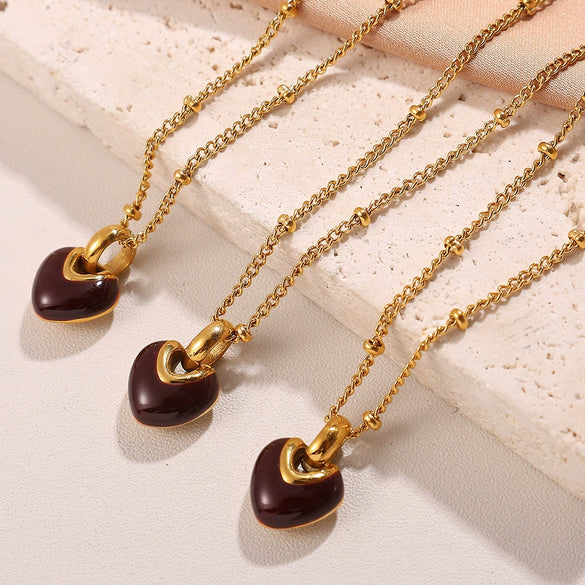 Necklace 316L Stainless Steel Love Pendant Electroplating Women's Light Luxury Design