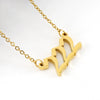 Necklace 316L Stainless Steel Lucky Number Pendant With Letters Numbers Text Design For Women