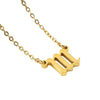 Necklace 316L Stainless Steel Lucky Number Pendant With Letters Numbers Text Design For Women