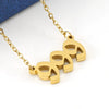 Necklace 316L Stainless Steel Lucky Number Pendant With Letters Numbers Text Design For Women
