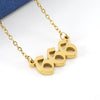 Necklace 316L Stainless Steel Lucky Number Pendant With Letters Numbers Text Design For Women