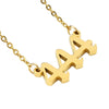 Necklace 316L Stainless Steel Lucky Number Pendant With Letters Numbers Text Design For Women