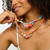 Necklace Titanium Steel Marine Life Colorful Flowers Shell Pendant Goldplated Electroplating