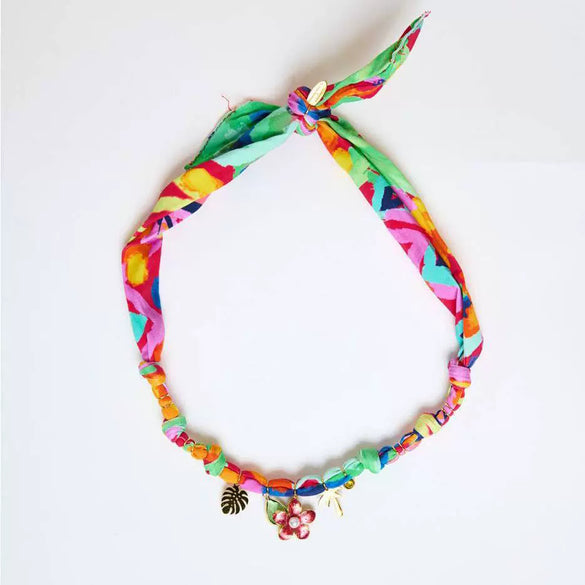 Necklace Titanium Steel Marine Life Colorful Flowers Shell Pendant Goldplated Electroplating