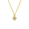 Necklace Titanium Steel Mixed Gem Inlay Geometric Cross Chain Women's With Precious Stones