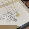 Necklace Titanium Steel Mixed Gem Inlay Geometric Lucky Bag Pendant Set With Pearls Women's Light Luxury Design
