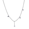 Necklace Titanium Steel Rhinestone Geometric Pattern Bead Chain Electroplating For Women