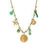 Necklace Titanium Steel Shell Starfish Butterfly Turtle Chili Elephant Pearl Electroplating Multipendant