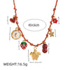 Necklace Titanium Steel Shell Starfish Butterfly Turtle Chili Elephant Pearl Electroplating Multipendant