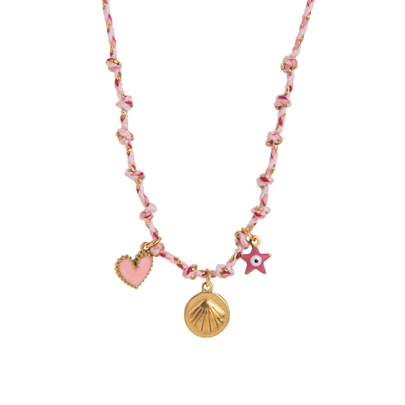 Necklace Titanium Steel Shell Starfish Butterfly Turtle Chili Elephant Pearl Electroplating Multipendant