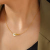 Necklace 316L Stainless Steel Simple Sweet Violin Design Electroplating Geometric