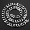 Necklace Titanium Steel Sixsided Cuban Chain Cast Buckle Polishing Men's