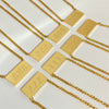 Necklace Titanium Steel Square Tag With Letters Numbers Text Furnace Vacuum Plating Real Gold