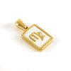 Necklace Titanium Steel Square White Shell Constellation Electroplated Pendant For Women